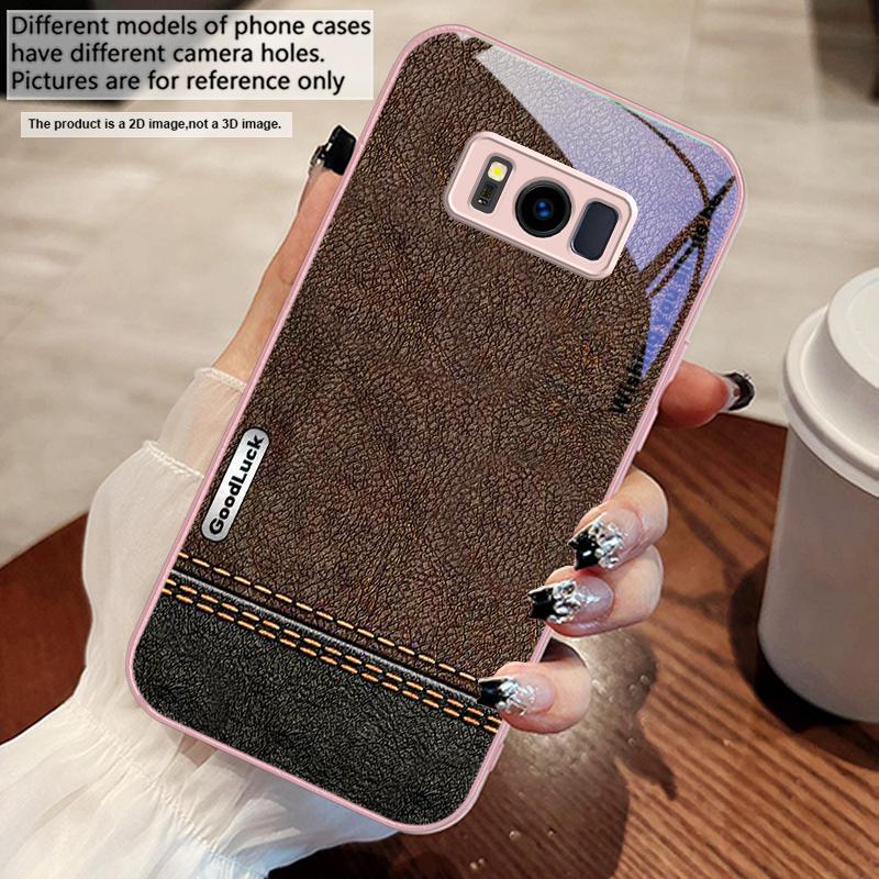 

Yellow green stitching For Samsung S25 S25 Edge S25Ultra S8 9 S10 20 U ltra S21 Pro 22 Plus S23 FE S24 Ultra Glass Phone Case Galaxy S23+
