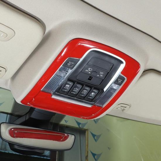 For -2024 Dodge RAM 1500 ABS Red Interior Roof Reading Lamp Light Cover Trim