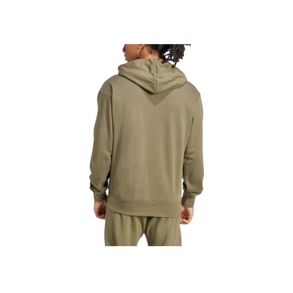 adidas Essentials Sportswear Comfortable Hoodie With Brand Logo Long Sleeve Sweatshirt Men Sweatshirt Olive Black JE8892