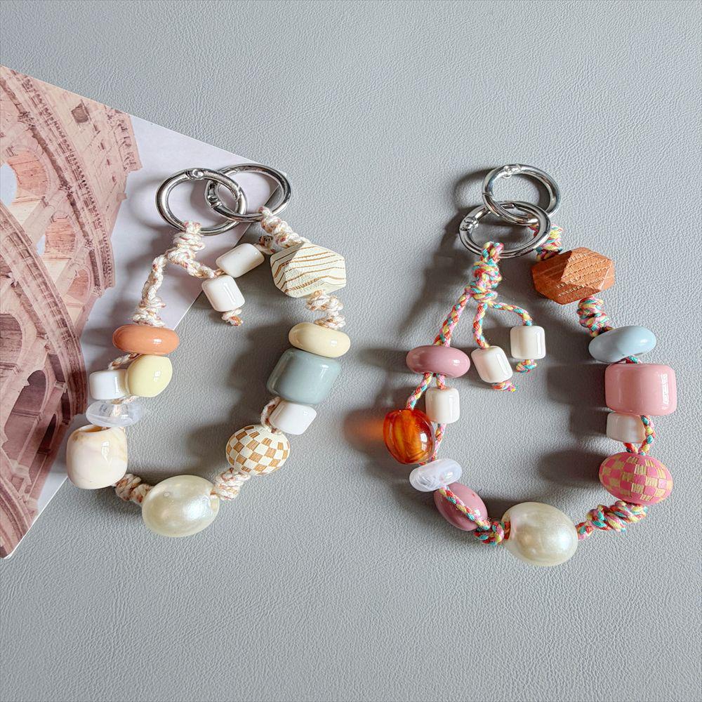 Irregular Shape Bead Phone Lanyard & Keychain Hanger for Bags and Backpacks