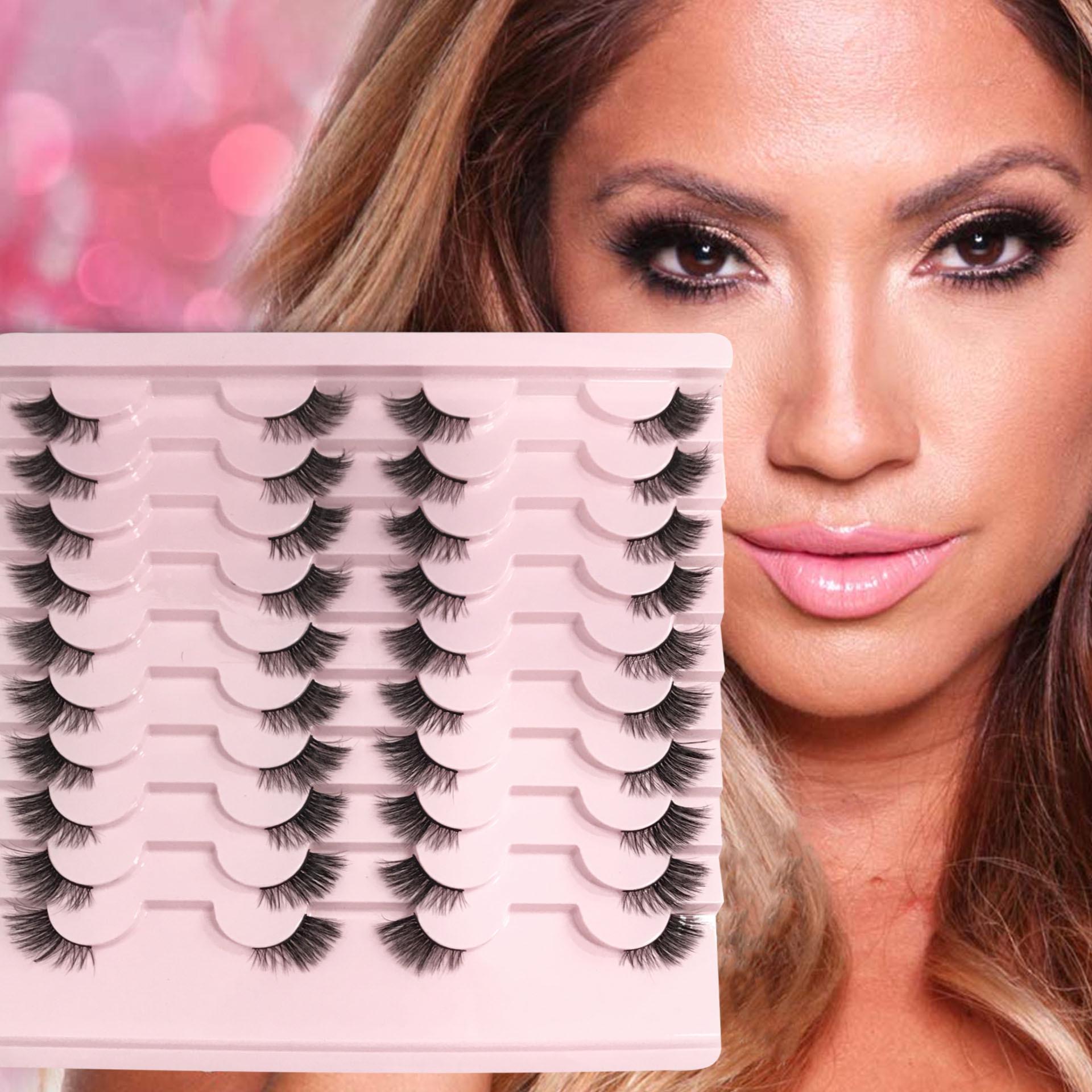 

3D Curled Multi-Layer Half-Eye False Eyelashes