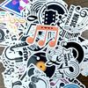 50 Stück Musik-Sticker in überlegener Qualität, wasserfest, aus hochwertigem Vinyl, für Scrapbooking