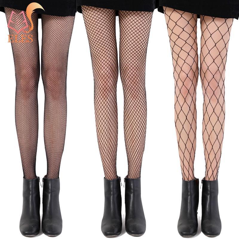 Dame Sexy Temptation Skrittløs Nettstrømpe Sort Tights Netting Åpent Skritt Nettstrømper Stretch Tights