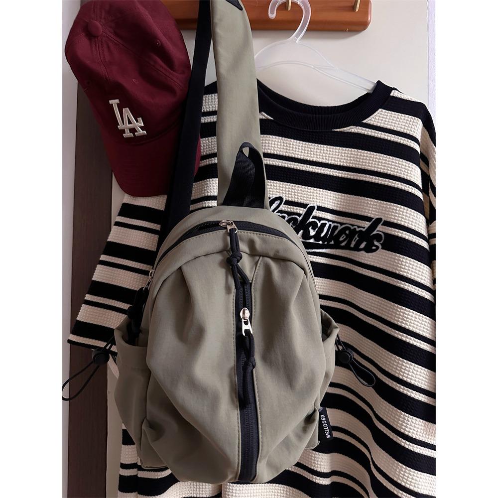New fashion breast bag simple casual women's shoulder bag student outdoor trendy light messenger bag