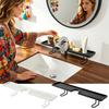50cm Bathroom Counter Shelf Anti Slip Mesh Bottom Plate Vanity Shelf Draining Self Standing Washbasin Storage Rack