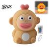 Silicone Bedside Lamp Monkey Night Light USB Rechargeable Squishy Lamp 2 Modes Touch Tap & Remote Control Kids Bedroom Lighting Nursery 3 Brightness