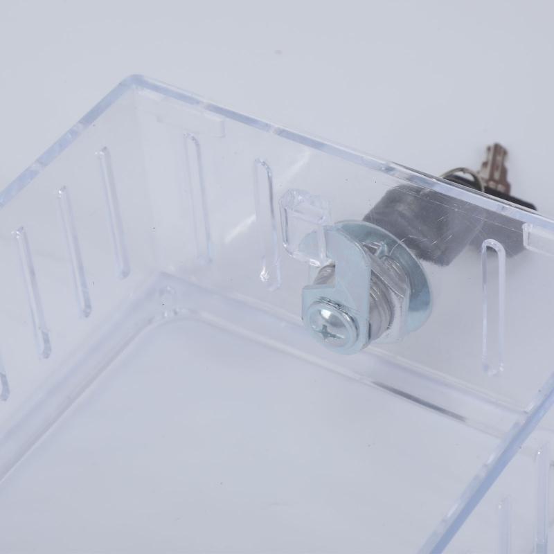 Clear Thermostat Lock Box With 2 Key Universal Protective Cover For Home And Office Use Prevents Unauthorized Adjustment
