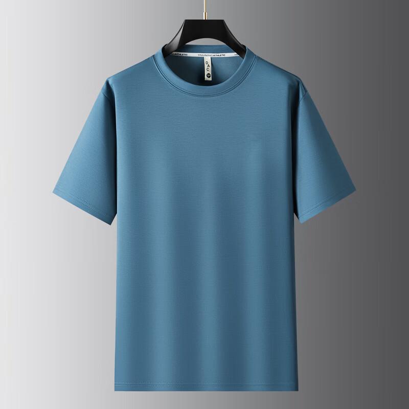 Dibenze Men s Plus Size Cotton Blend Round Neck Short Sleeve T-Shirt 6XL