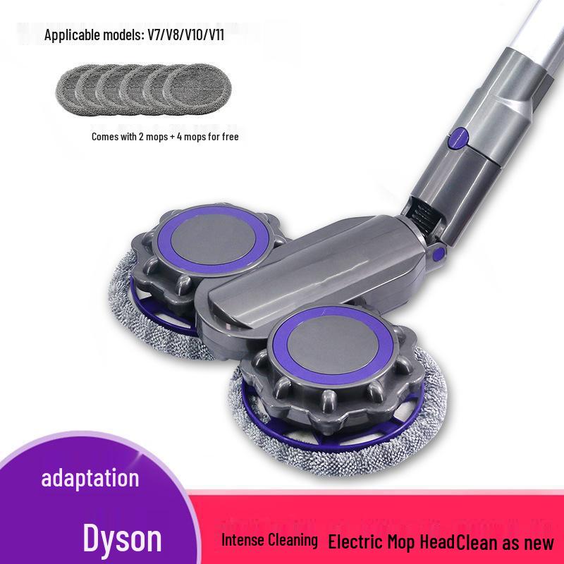 Compatible Electric Mop Head for Dyson V6/V7/V8/V10/V11 – Suction and Wet Mopping All-in-One Cleaner