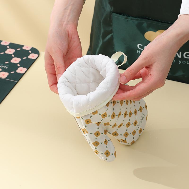 Silicone Oven Gloves High Temperature Resistant Anti-burn Non-slip Thickened for Kitchen Microwave Baking Dessert Tools
