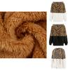 Stylish Women Bear Hooded Jackets With Cozy Fleece And Trendy Leopard Print Design