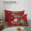 3-teiliges Bettbezug-Set ohne Chips mit Cartoon-Weihnachtsmann-Druck, Mehrere Größen für Schlafsaal-Schlafzimmer, Weich und bequem, Maschinenwaschbar