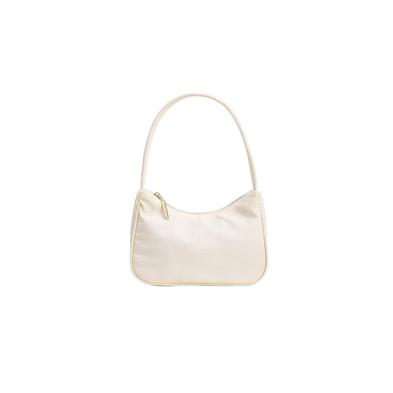 Niche Bag Femininity, Light Solid Color Versatile Baguette Underarm Bag, Popular Texture Portable Shoulder Bag