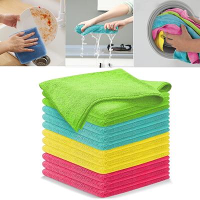 Dünne Mikrofaser-Waschlappen, Geschirrtücher, Lappen, saugfähiges Handtuch, Bambusfaser, Hausreinigungstücher, Servietten, Reiniger, Küchenhelfer