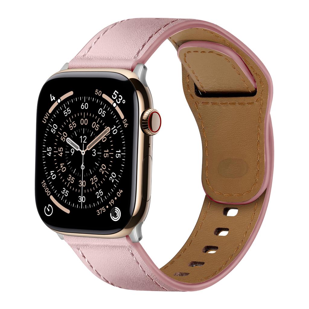 Leather For Apple Watch Bands 44mm 45mm 40mm 41mm 42mm 46mm Genuine Bracelet Correa iWatch Series 11 10 9 6 SE 7 8 Ultra 3 Strap