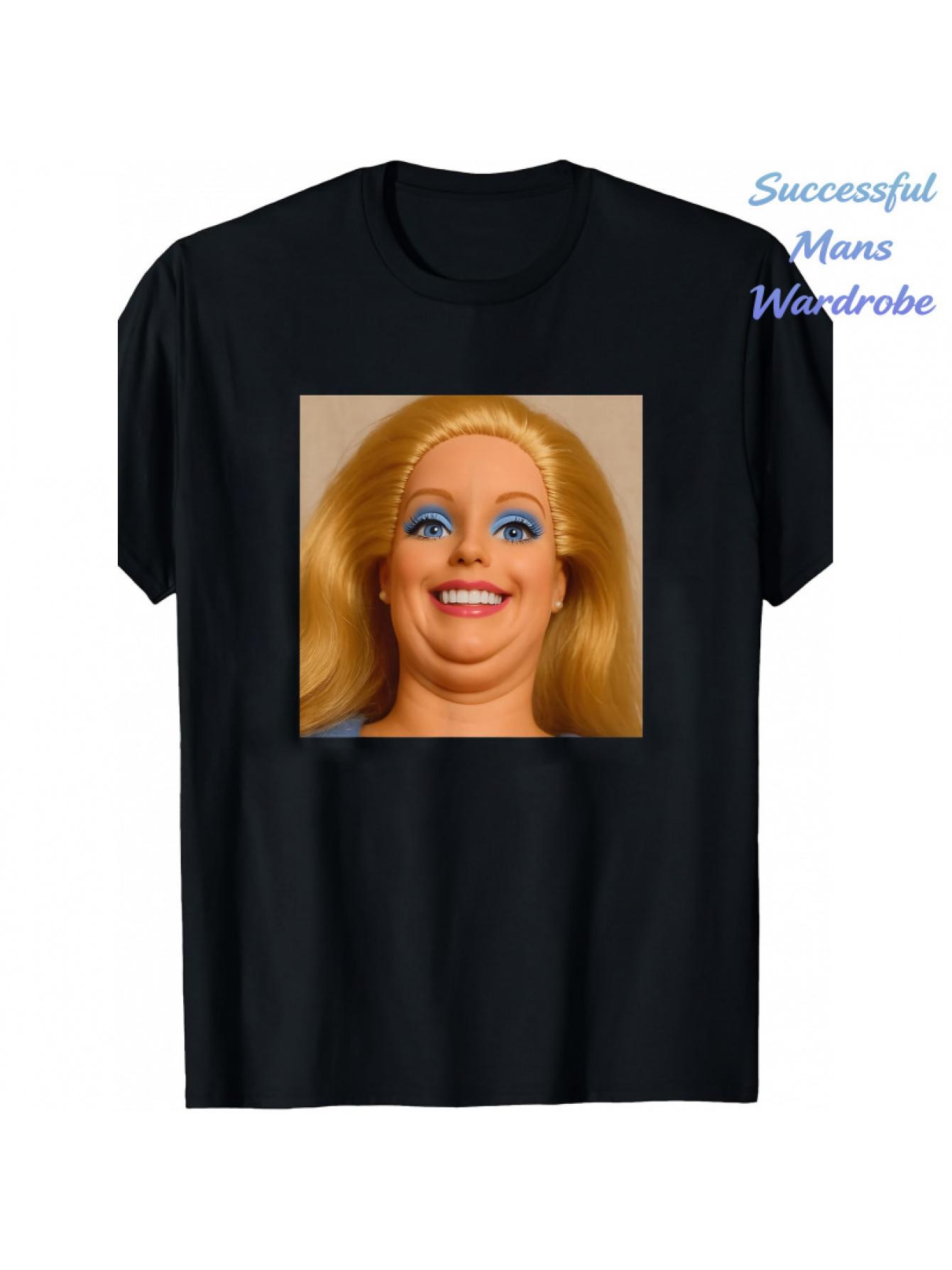 Fun T-shirt Featuring an Angry Doll - Casual Crewneck Tee S