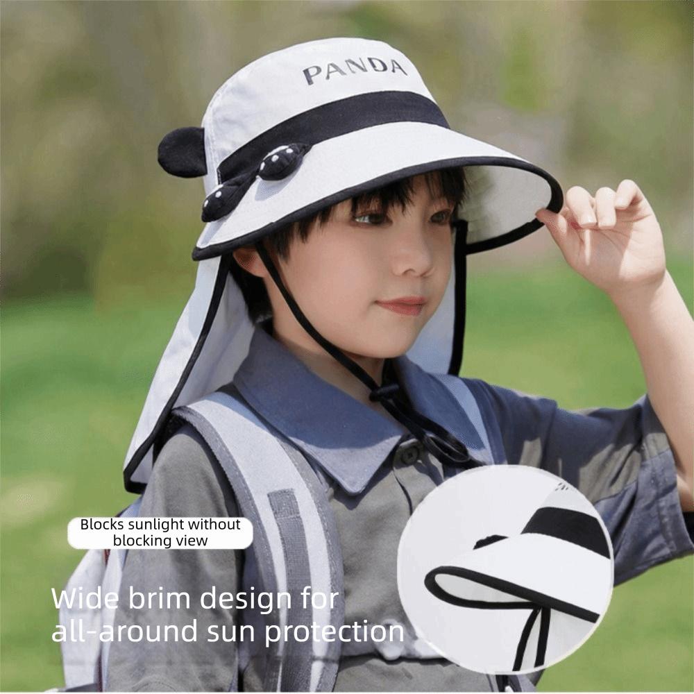 Big Brim Children's Sun Hat Sun Protection Children Beach Cap Kids Whistle Sunscreen Hat  Spring