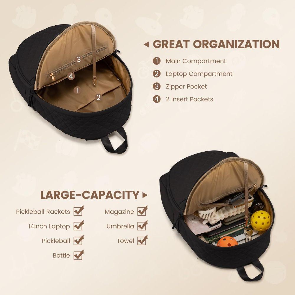 Large Capacity Tennis Bag Quilted Tennis Racket Bags New Sling Crossbody Backpack  Women Men