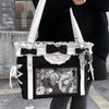 Süße Preppy Schleifen-Henkeltasche Große Kapazität Schulter-Handtasche Für Damen