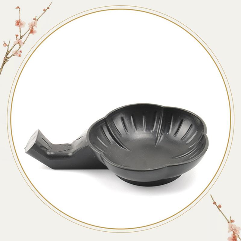 Suport pentru stilou pentru pensulă de scris, 2 buc, farfurie de piatră de cerneală, formă de flori, farfurie de cerneală din plastic, caligrafie chinezească, consumabile pentru pictură artistică