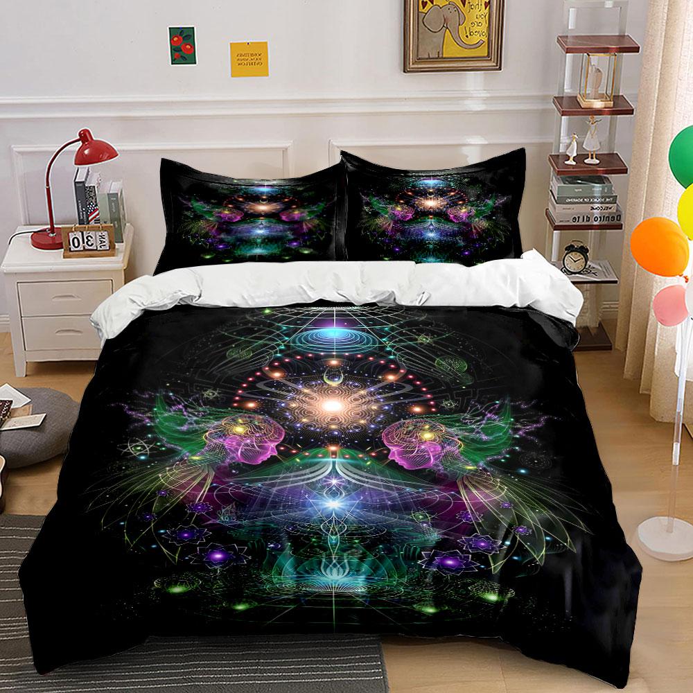Colorful abstract cosmic design. Bedding sets Duvet cover sets Duvet covers Pillowcases(1 * Duvet Cover 2 * Pillowcases without duvet insert)