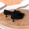 2025 New Spring Autumn Women's French High Heels - Pointed Toe Stiletto Low Heel, Elegant Black Bowknot Single Shoes XCY-6688-5