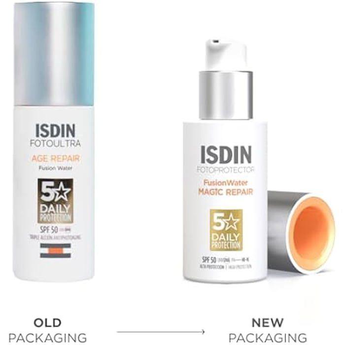 ISDIN FotoUltra Age Repair Fusion Water SPF50 Protection Solaire pour Visage à Base d'Eau, Vanille, 50 ml