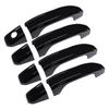 1 Set Door Handle Cover Trim Fit for GMC Sierra 1500 2500 3500 HD 2014 2015 2016 2017 2018 Glossy Black ABS
