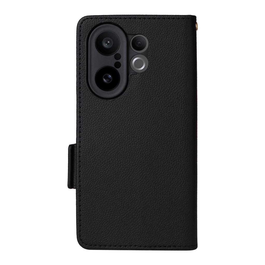 For Vivo X200 FE 5G/S30 Pro Mini 5G Case with Wrist Strap Litchi Texture PU Leather Wallet Phone Cover