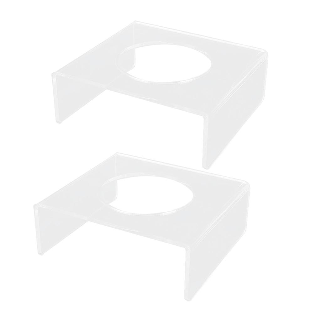 2PCS Football Stand Clear Display Holder Acrylic Stable Support Anti Scratch Versatile Display Rack for Basketball