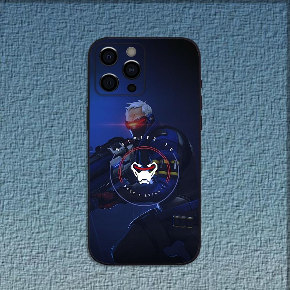Game O-Overwatch Phone Case For iPhone 16,15,14,13,12,11,Pro,X,XS,Max,XR,Plus,Mini Soft Black Cover