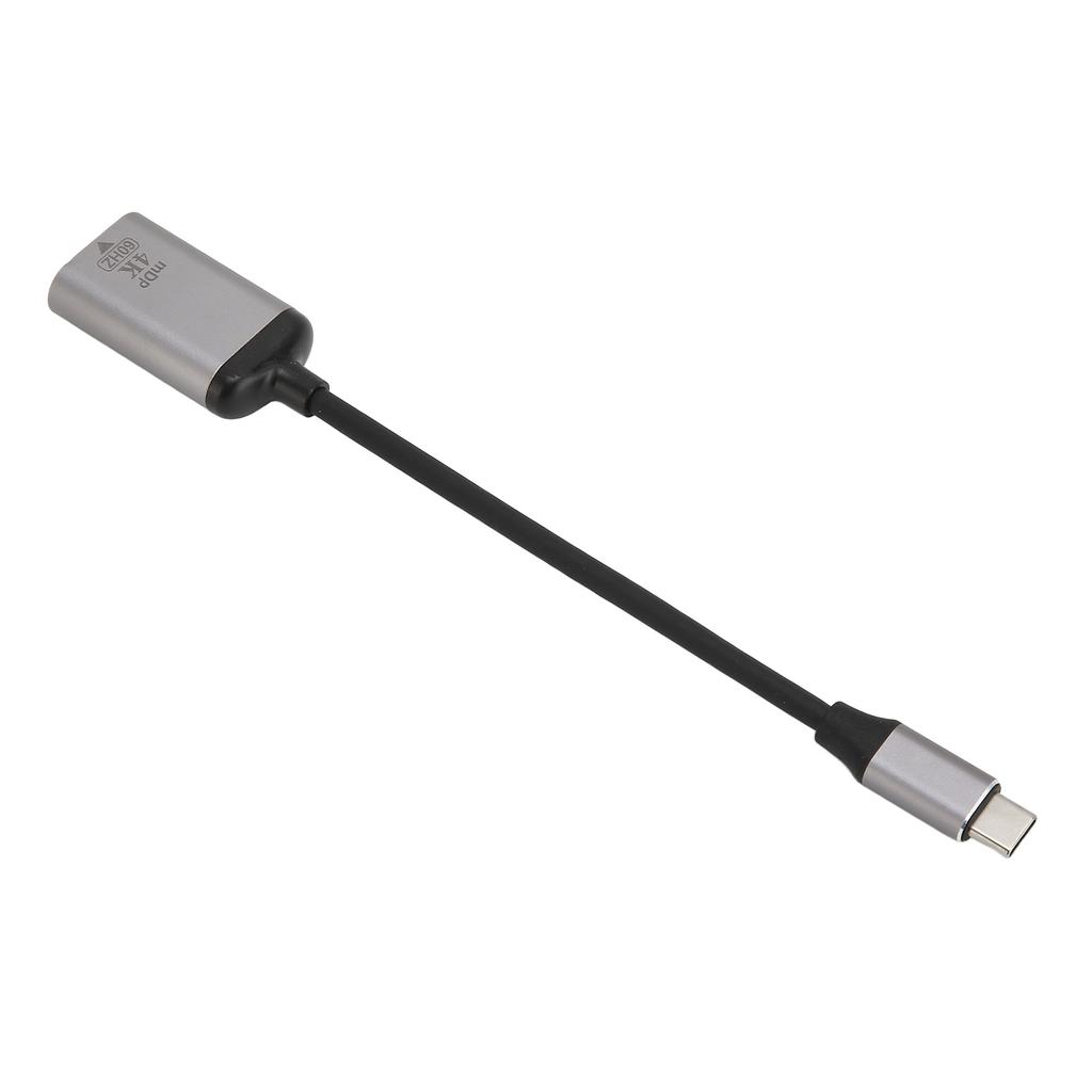 USB C To DisplayPort Adapter 4K 60Hz Aluminium Alloy Plug and Play USB C To Mini DP Adapter for Laptop Phone Tablet