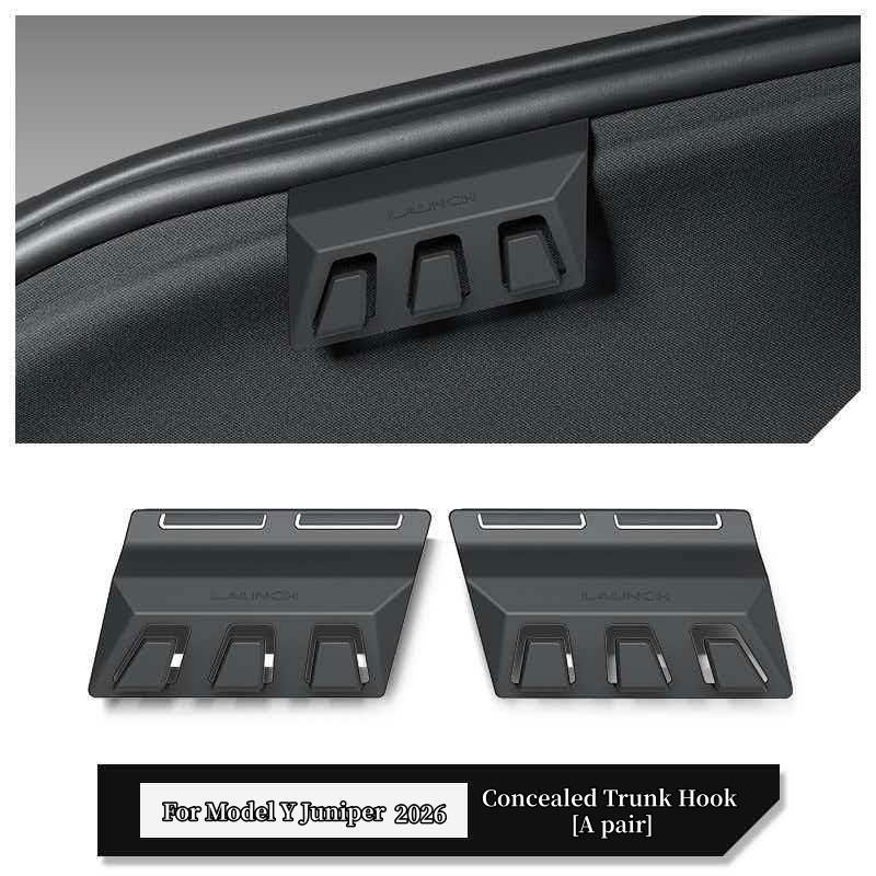 Pair Trunk Hook For Tesla For Model Y Juniper/Launch 2026, ABS Rear Trunk Both Sides Storage Hook Up, Car Interior Accessories
