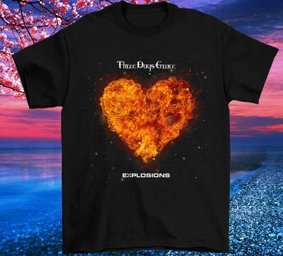 Three Days Grace SPROGIMAI Juodi marškinėliai Viršūnės Marškinėliai Dydis S-4XL