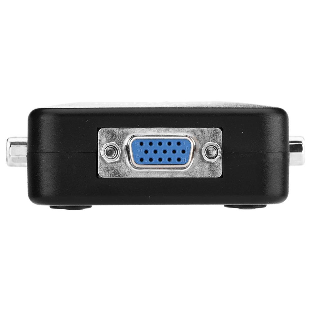 Durable 4 Ports USB 2.0 KVM Switch Plug and Play USB 2.0 VGA Manual Switch Box VGA Port Video Sharing Adapter PCs Sharing