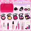 VBACALA Makeup Toy Set for Set with No Luxury Makeup Dressing Makeup Pretend Christmas Rose Girls, 21-Piece Coloring, Toy, Table, Box, Play, Gift,