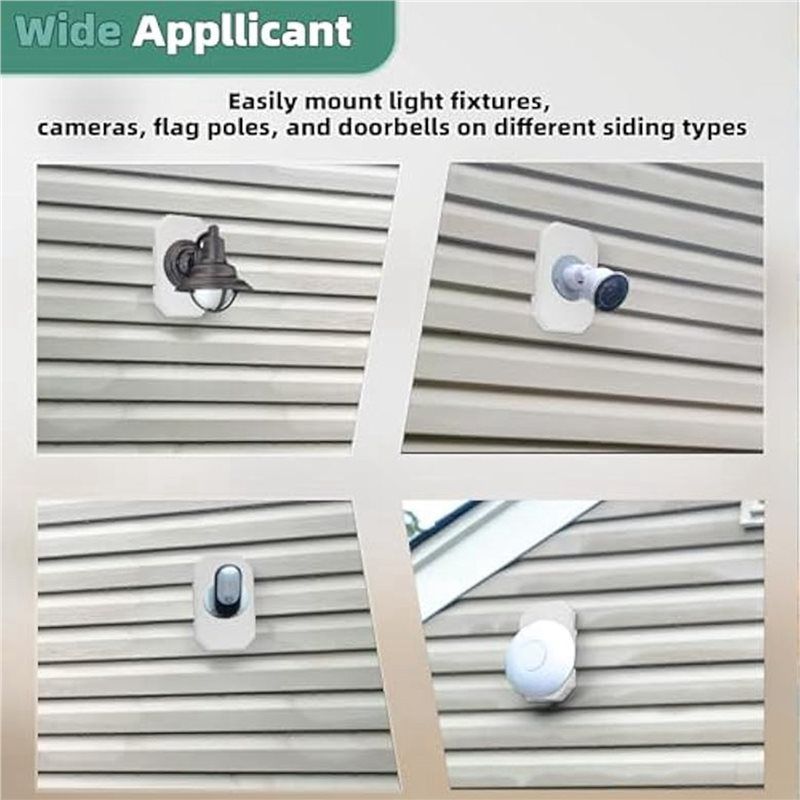 A84X-Siding Mounting Block,8141DBL Built-In Box Outdoor Light Mounting Block,4Sets For 1/2 Inch Lap Double And 4 Inch Siding
