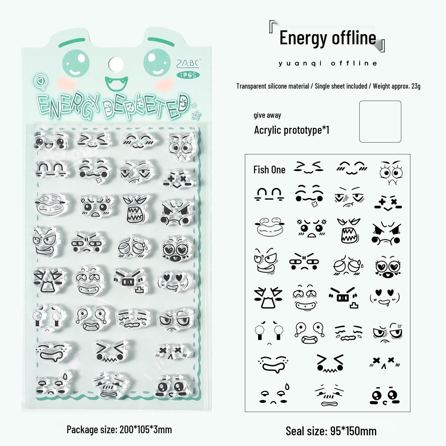 ZABC Emotion Diary Clear Silicone Stamps - 4 Styles for DIY Scrapbooking