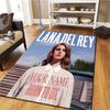 Lana Del Rey Fan Art Benutzerdefinierter Namens Teppich für Wohnzimmer Schlafzimmer Haus Sofa Dekoration Kinder Spiel Rutschfeste Fußmatte