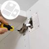 Cupboard Door Kitchen Hinge Repair Kit Plate Fixing Screws Cabinet Durable Tool
