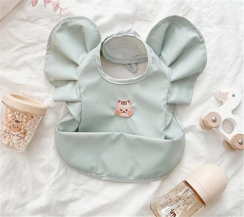 

Водонепроницаемые детские нагрудники с рисунком новорожденных детей, ткань для отрыжки, художественный халат, нагрудник для кормления, фартук, карман для младенцев, малышей, мальчиков и девочек, полотенце для слюны 1-4years old зелёный