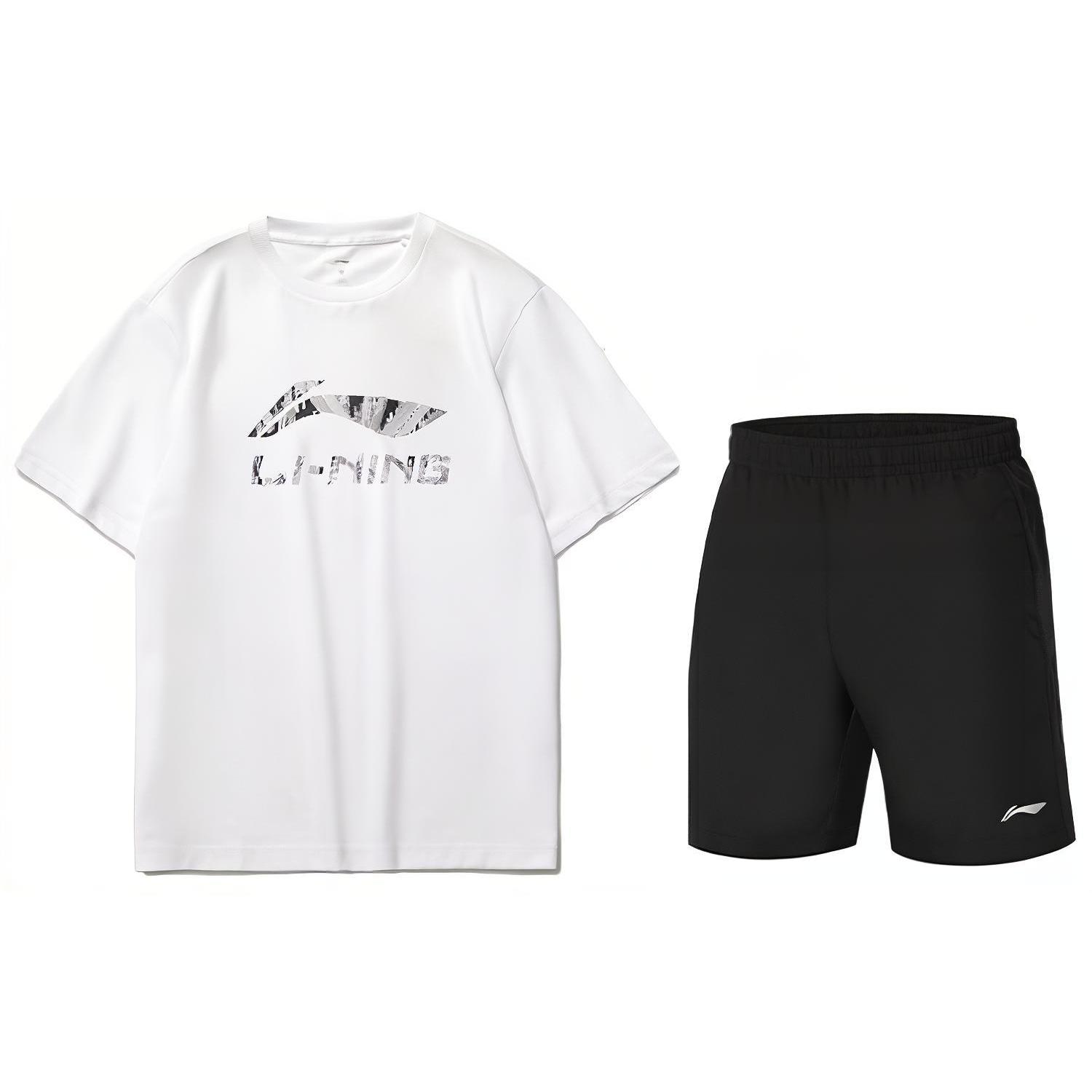 Li Ning Casual Sportswear Men s White ATST631-2+AKSS561-1 XL