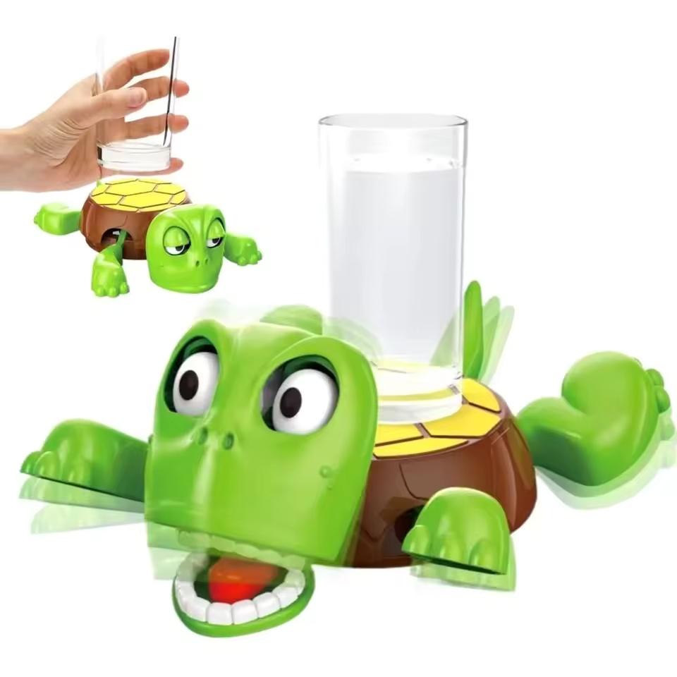 Funny Turtle Coaster Anti-Slip Heat-Resistant Cup Holder Creative DIY Assembly Prank Cup Pad Desk Protector for Home Office Ornament Gift Present