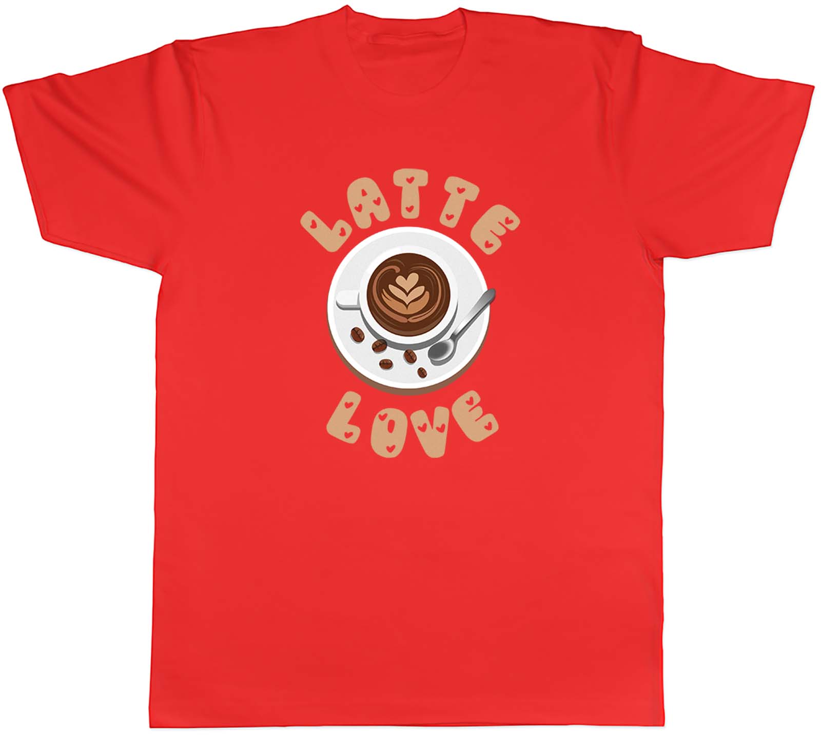 Latte Love Unisexs TShirt Valentines Day 14th February Tee Gift S