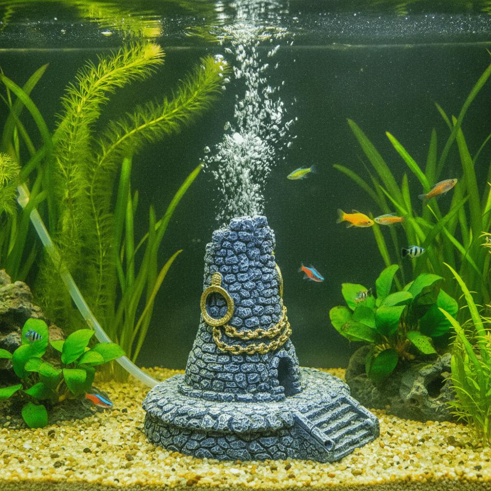 Creative Chimney Aquarium Bubbler Simulation Fish Shelter Hiding Spots Landscaping