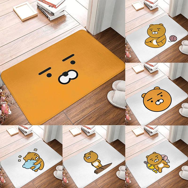 Disney Kakao Ryan Cartoon Door Mat Kitchen Bedroom Bath Living Room Balcony Entrance Carpet Non-slip Cute Home Decor Rug