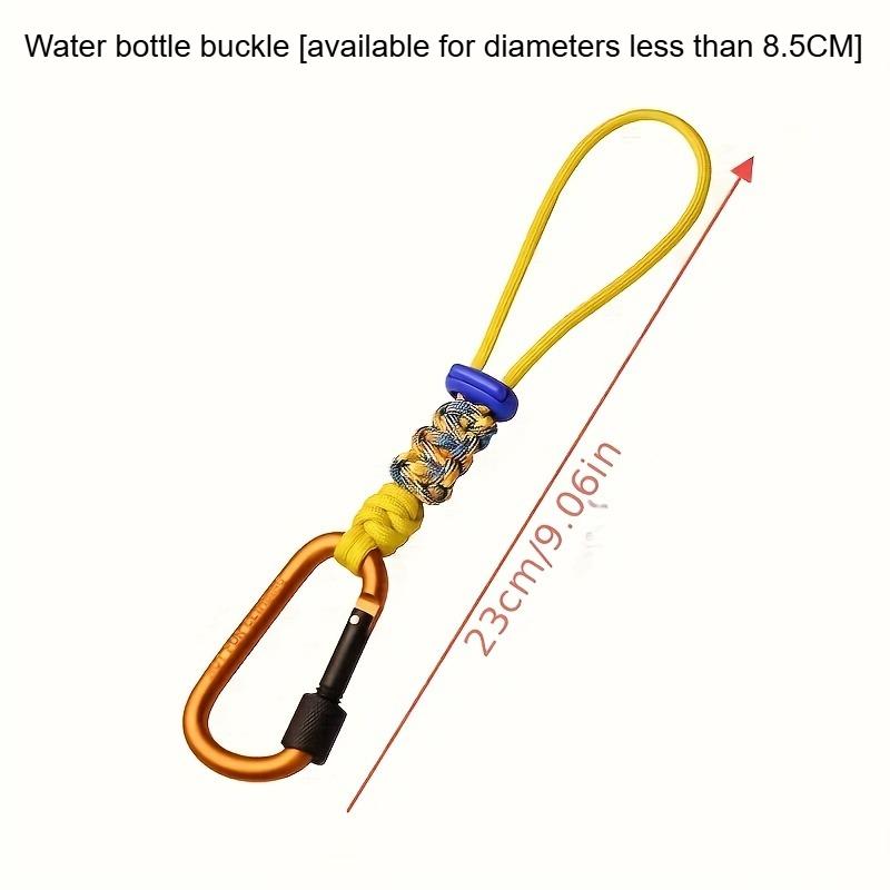 1pc Multifunctional Outdoor Camping Accessory, Durable Braided Rope Keychain with Anti-Loss Strap and Water Bottle Hook Hiking