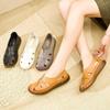 Soft Sole Mum Sandals Women Summer Flats Comfortable Non-slip Loafers Breathable Solid Colour Walking Shoes
