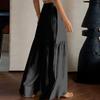 Women High Waist Wide Leg Pants Loose Fit Lightweight Flowy Palazzo Trousers Casual Solid Color Long Pants for Daily Wear