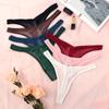 Seamless Thongs For Women Tiny Tangas Sexy Thong Lingerie Woman Translucent Mesh Strings Soft T-back G-string
